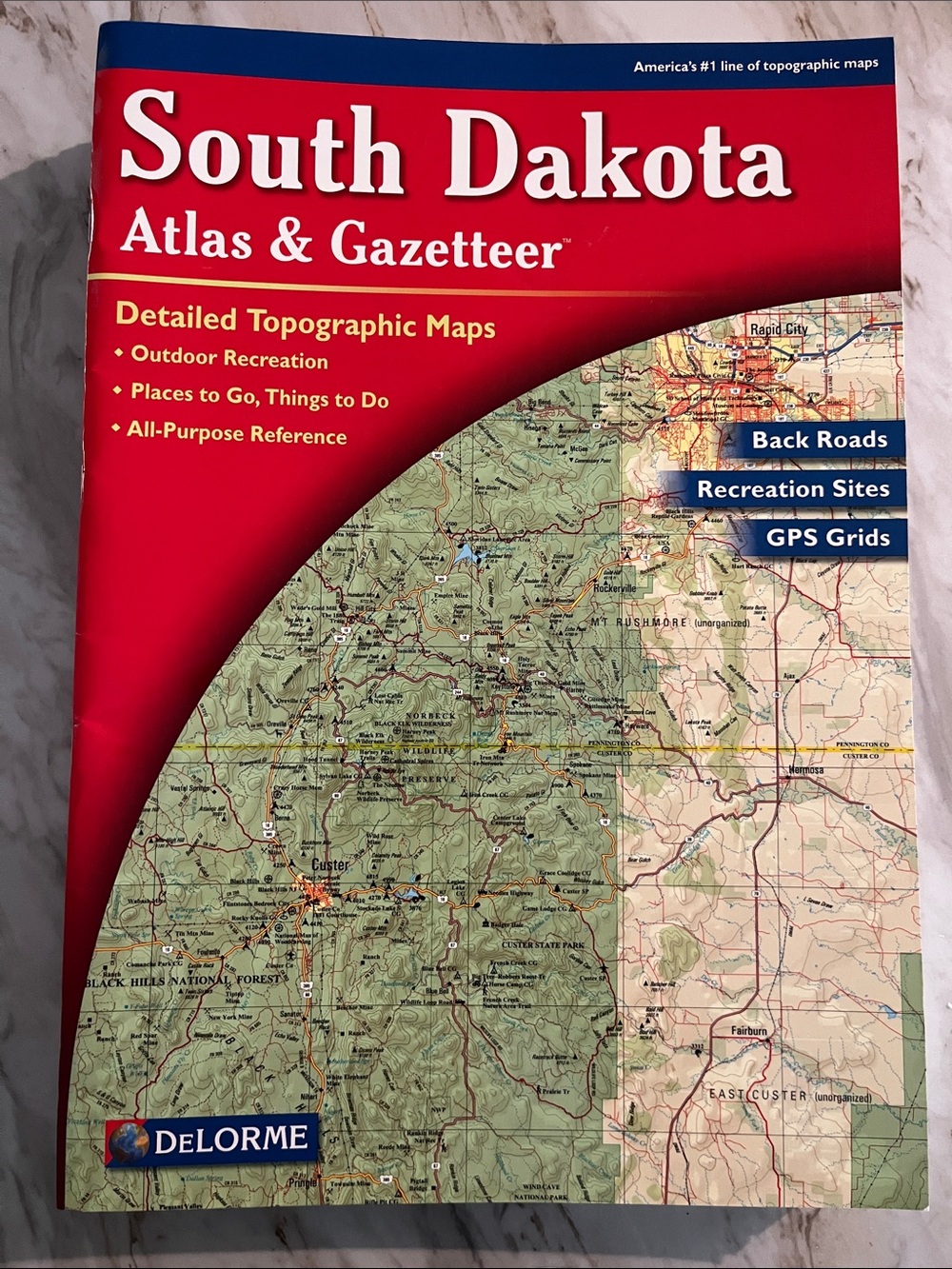 DeLorme South Dakota Atlas & Gazetteer Like New